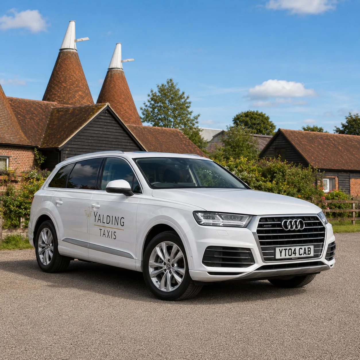White Yalding Taxis Audi passenger vehicle